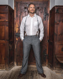 1942 Hunting Pant grey striped linen Pike Brothers