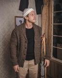 1923 Buccaneer Cardigan brown melange Pike Brothers