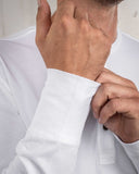 1927 Henley Shirt Long Sleeve Pure White Pike Brothes