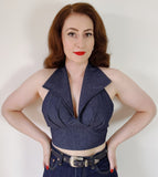 Denim Halter Top Freddies Of Pinewood