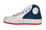 Classic 50s sneakers India & White - White Red Outsole