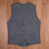 1905 Hauler Vest grey striped linen Pike Brothers
