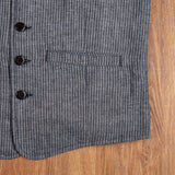 1905 Hauler Vest grey striped linen Pike Brothers