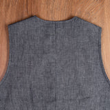 1905 Hauler Vest grey striped linen Pike Brothers