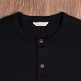 1927 Henley Shirt long sleeve faded black Pike Brothers