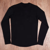 1927 Henley Shirt long sleeve faded black Pike Brothers