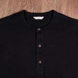 1927 Henley Shirt long sleeve faded black Pike Brothers