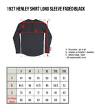 1927 Henley Shirt long sleeve faded black Pike Brothers