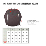 1927 Henley Shirt long sleeve brown melange Pike Brothers
