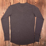 1927 Henley Shirt long sleeve brown melange Pike Brothers