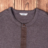 1927 Henley Shirt long sleeve brown melange Pike Brothers