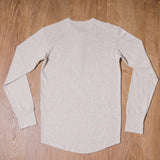 1927 Henley Shirt long sleeve ecru melange Pike Brothers