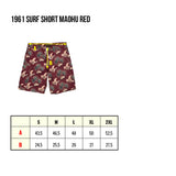 1961 Surf Short Maohu red Pike  Brothers