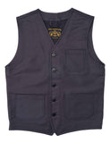 1937 Roamer Vest Elephant Skin asphalt grey Pike Brothers