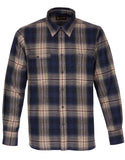 1937 Roamer Shirt blue beige check flannel Pike Brothers