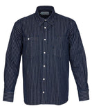 1937 Roamer Shirt blue wabash denim Pike Brothers