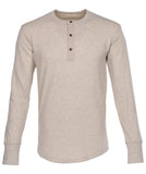 1927 Henley Shirt long sleeve ecru melange Pike Brothers