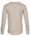 1927 Henley Shirt long sleeve ecru melange Pike Brothers