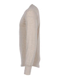 1927 Henley Shirt long sleeve ecru melange Pike Brothers