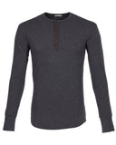 1927 Henley Shirt long sleeve grey melange Pike Brothers