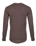 1927 Henley Shirt long sleeve brown melange Pike Brothers