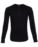 1927 Henley Shirt long sleeve faded black Pike Brothers