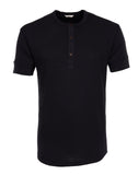 1927 Henley Shirt short sleeve faded black Pike Brothers