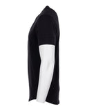 1927 Henley Shirt short sleeve faded black Pike Brothers