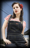 Ladies Denim Dungarees Playsuit Rumble 59