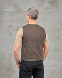 1937 Roamer Vest Hickory Stripe Brown Pike Brothers