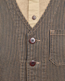 1937 Roamer Vest Hickory Stripe Brown Pike Brothers