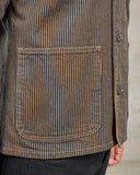 1941 Utility Jacket Hickory Stripe Brown Pike Brothers