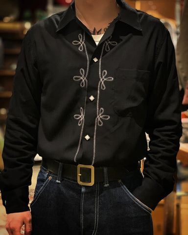 Embroidered Open Shirt “WESTERN”  Dry Bones