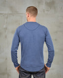 1927 Henley Shirt Long Sleeve Indigo Melange Pike Brothers