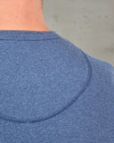 1927 Henley Shirt Long Sleeve Indigo Melange Pike Brothers