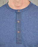 1927 Henley Shirt Long Sleeve Indigo Melange Pike Brothers