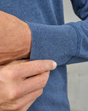 1927 Henley Shirt Long Sleeve Indigo Melange Pike Brothers