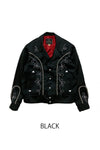 Western Style Satin Jacket Black Dry Bones