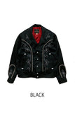 Western Style Satin Jacket Black Dry Bones