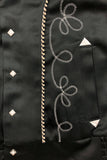 Western Style Satin Jacket Black Dry Bones