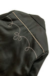 Western Style Satin Jacket Black Dry Bones