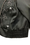 Western Style Satin Jacket Black Dry Bones