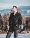 1938 Pea Coat black wool Pike Brothers