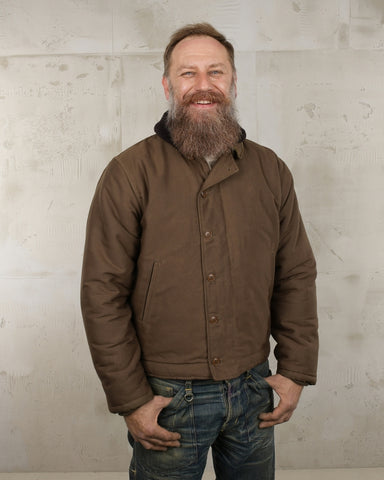 1944 N1 Deck Jacket waxed khaki brown Pike Brothers