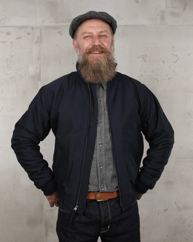 1942 Deck Zip Jacket dark blue Pike Brothers