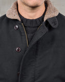 1943 N1 Deck Jacket Moleskin Sulphur Black Pike Brothers