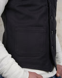 1937 Roamer Vest Elephant Skin asphalt grey Pike Brothers