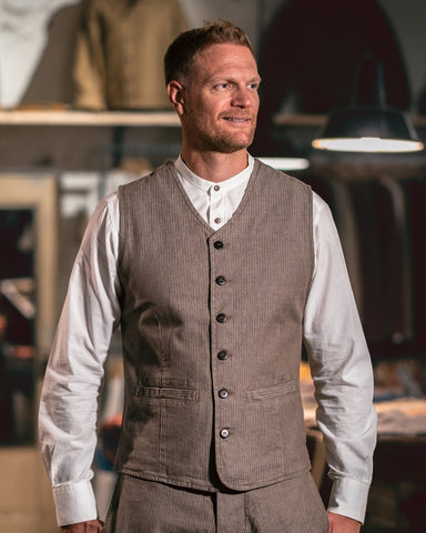 1905 Hauler Vest HBT brown Pike Brothers
