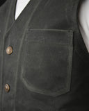 1937 Roamer Vest Waxed Olive Pike Brothers