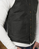 1937 Roamer Vest Waxed Olive Pike Brothers